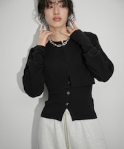 【WEB限定】キャミソールセットクロップドカーディガン