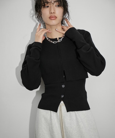 【WEB限定】キャミソールセットクロップドカーディガン