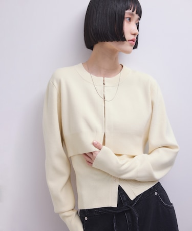【WEB限定】キャミソールセットクロップドカーディガン