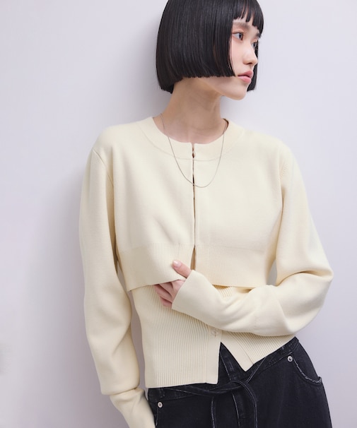 【WEB限定】キャミソールセットクロップドカーディガン