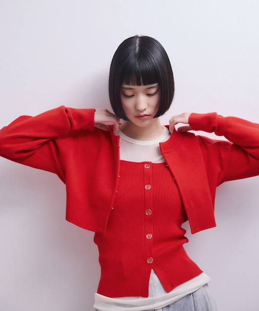 【WEB限定】キャミソールセットクロップドカーディガン
