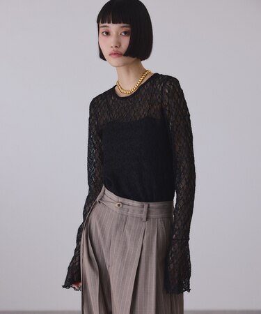 フレアスリーブレーストップス