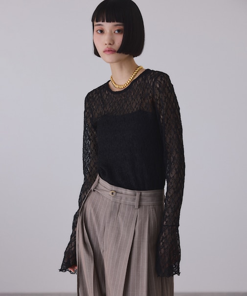 フレアスリーブレーストップス