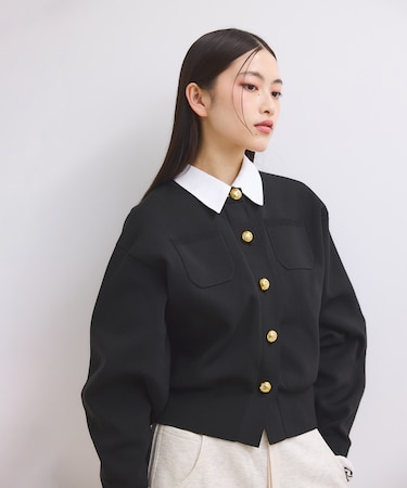 【WEB限定】・【サステナブル】カラー付きカーディガン