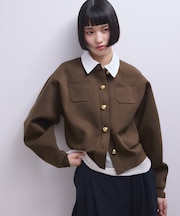 【WEB限定】・【サステナブル】カラー付きカーディガン