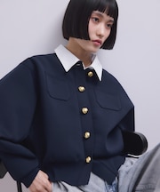 【WEB限定】・【サステナブル】カラー付きカーディガン