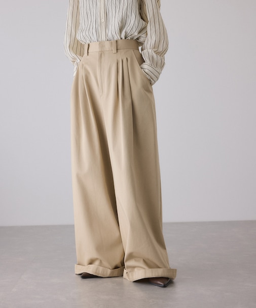 3タックワイドチノパンツ