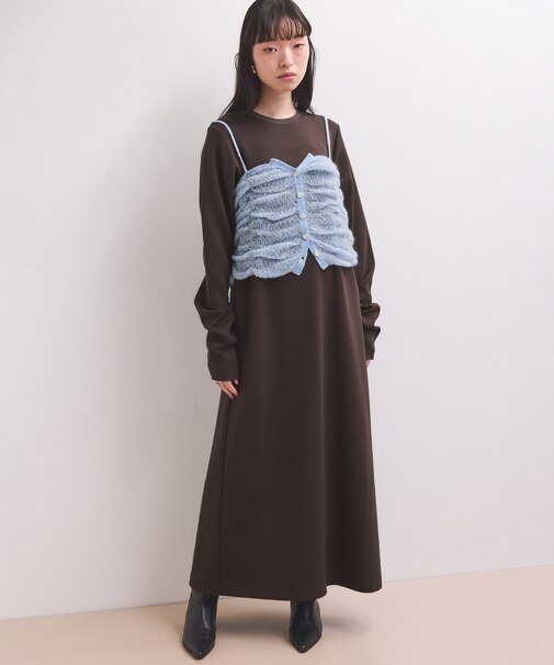 【WEB限定】ニットキャミソールセットワンピース