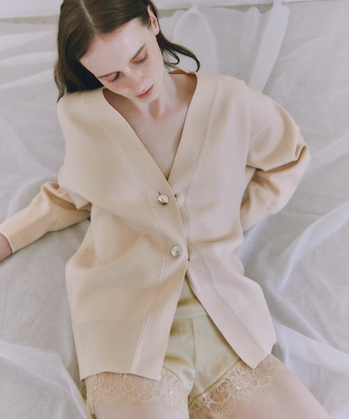 サステナブル】マルチwayリボンミドルカーディガン｜アダムエロペの