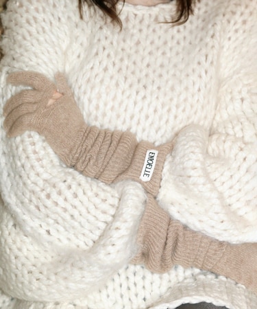 【EMOELLE】カシミヤロングニットグローブ