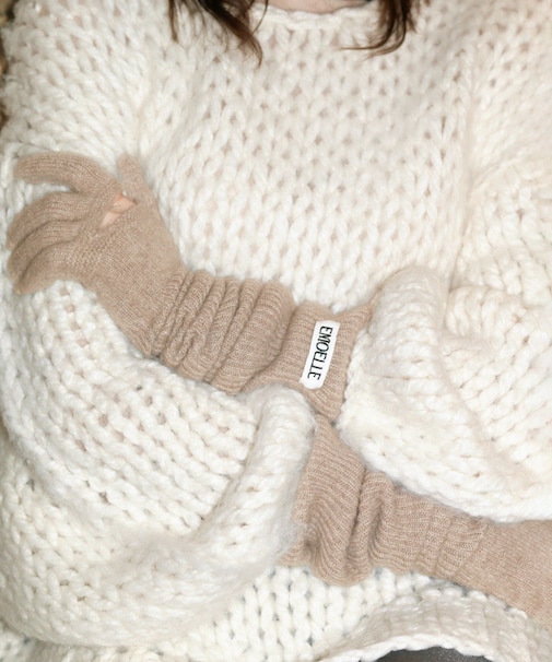 【EMOELLE】カシミヤロングニットグローブ