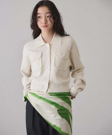 コットンカシミヤポケットカーディガン