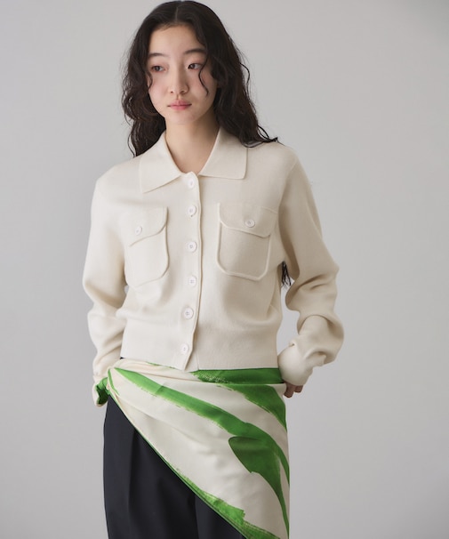 コットンカシミヤポケットカーディガン