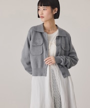 コットンカシミヤポケットカーディガン