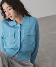 コットンカシミヤポケットカーディガン