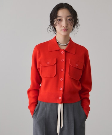 コットンカシミヤポケットカーディガン