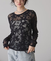 2WAYホールジャガードトップス