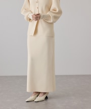 【サステナブル】ニットストレートスカート