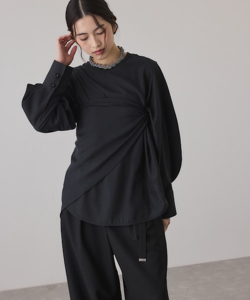 【タグ付き】フィブリルロンTEEスカーフブラウス フィブリルロンTEEスカーフブラウス｜アダムエロペの通販｜&mall