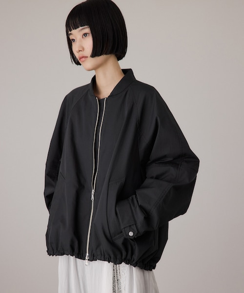 WEB限定】スタンドネックドロストブルゾン/撥水｜アダムエロペの通販