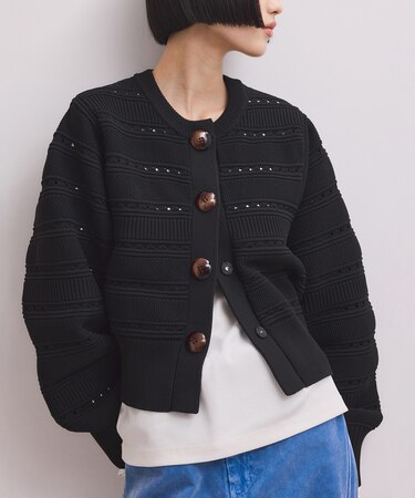 【WEB限定】mixパターンニットカーディガン