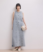 【WEB限定】ドロストネックデニムワンピース