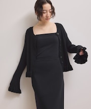【WEB限定】2WAYフリルリブカーディガン