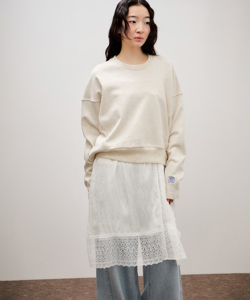 Adam et rope / レースワンピーススカート / 白 サステナブル】レースワンピーススカート｜アダムエロペの通販｜&mall
