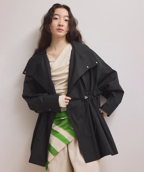 【WEB限定】・【サステナブル】スタンドカラーハーフモッズコート