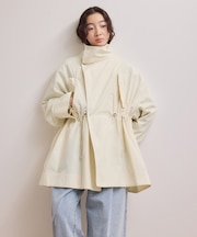 【WEB限定】・【サステナブル】スタンドカラーハーフモッズコート