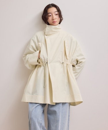 【WEB限定】・【サステナブル】スタンドカラーハーフモッズコート