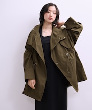 【WEB限定】・【サステナブル】スタンドカラーハーフモッズコート