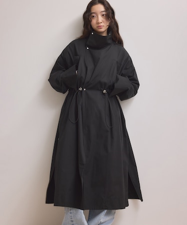 【WEB限定】・【サステナブル】スタンドカラーロングモッズコート