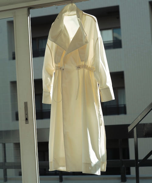 アダムエロペ　スタンドカラーロングモッズコート WEB限定】・【サステナブル】スタンドカラーロングモッズコート