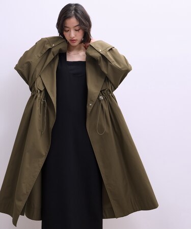 【WEB限定】・【サステナブル】スタンドカラーロングモッズコート