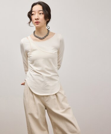 ワンショルダートップス