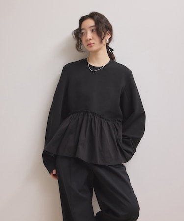 【WEB限定】ペプラムコンビプルオーバー