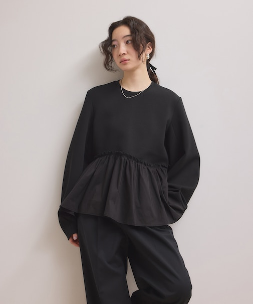 【WEB限定】ペプラムコンビプルオーバー