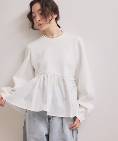 【WEB限定】ペプラムコンビプルオーバー