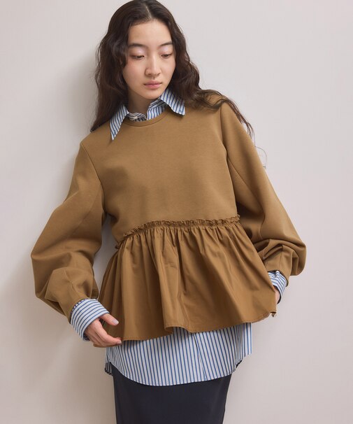 【WEB限定】ペプラムコンビプルオーバー