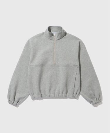 ダンボールスウェット ハーフジップ プルオーバー