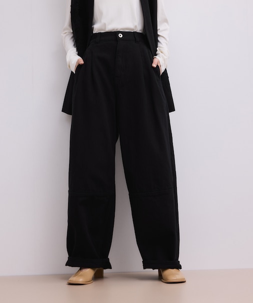 コットンリネンカーヴィーパンツ