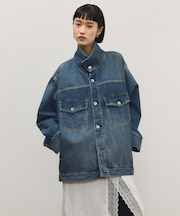 【WEB限定】スタンドネックデニムジャケット
