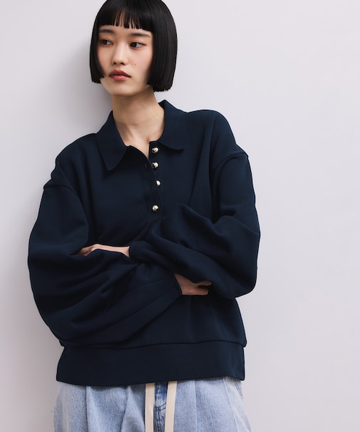 【WEB限定】ポロ襟フォルムプルオーバー