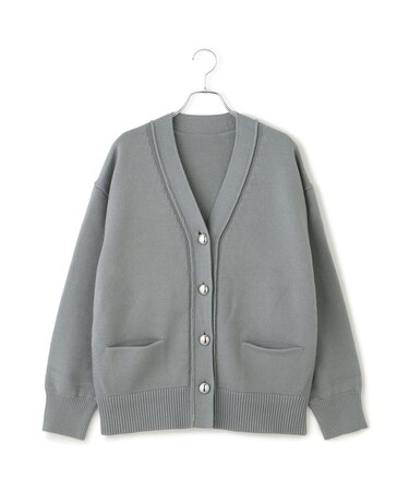 【WEB限定】メタルボタンVネックカーディガン