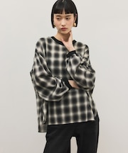 チェックプルオーバー