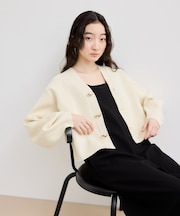 【WEB限定】・【サステナブル】セレクトネックカーディガン