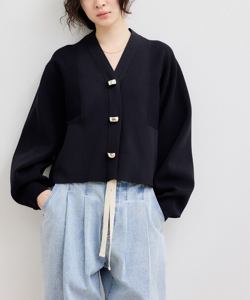 【WEB限定】・【サステナブル】セレクトネックカーディガン