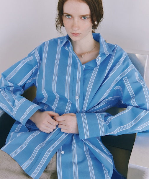 FAbRICA ストライプマルチwayシャツ