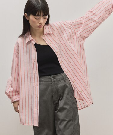 FAbRICA ストライプマルチwayシャツ